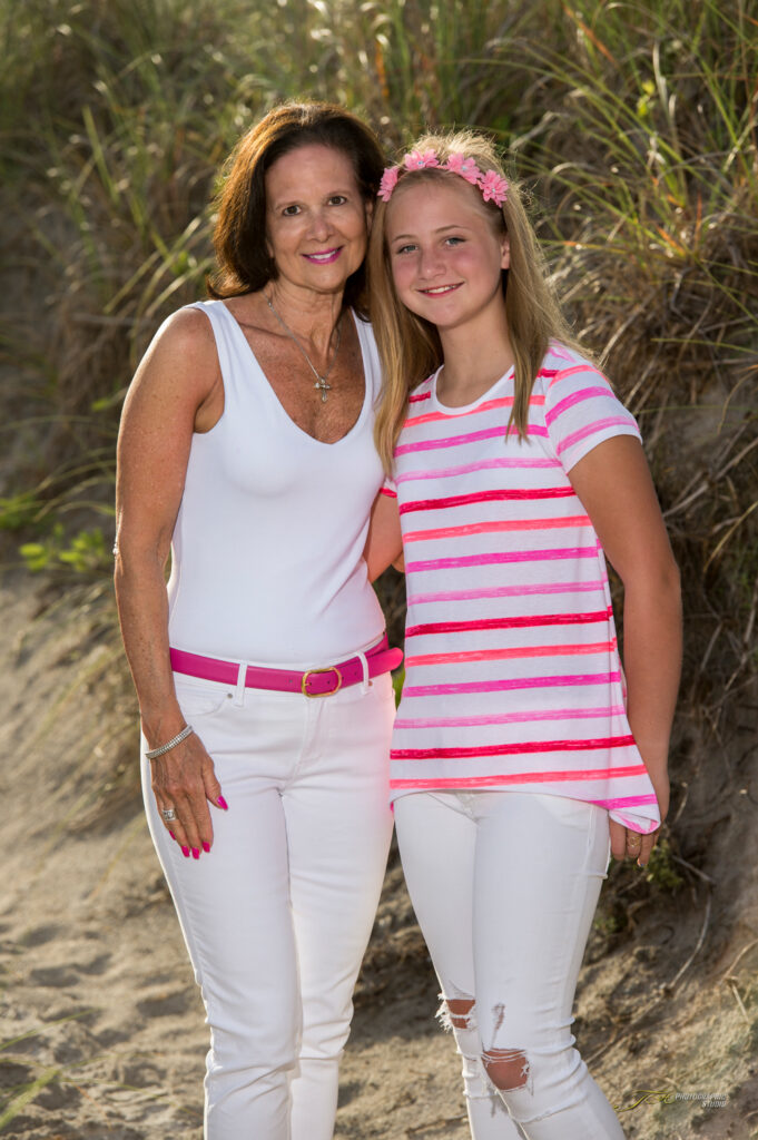 Photograph-of-an-Aunt-With-Her-Niece-By-The-Dunes-At-Wrightville-Beach-NC