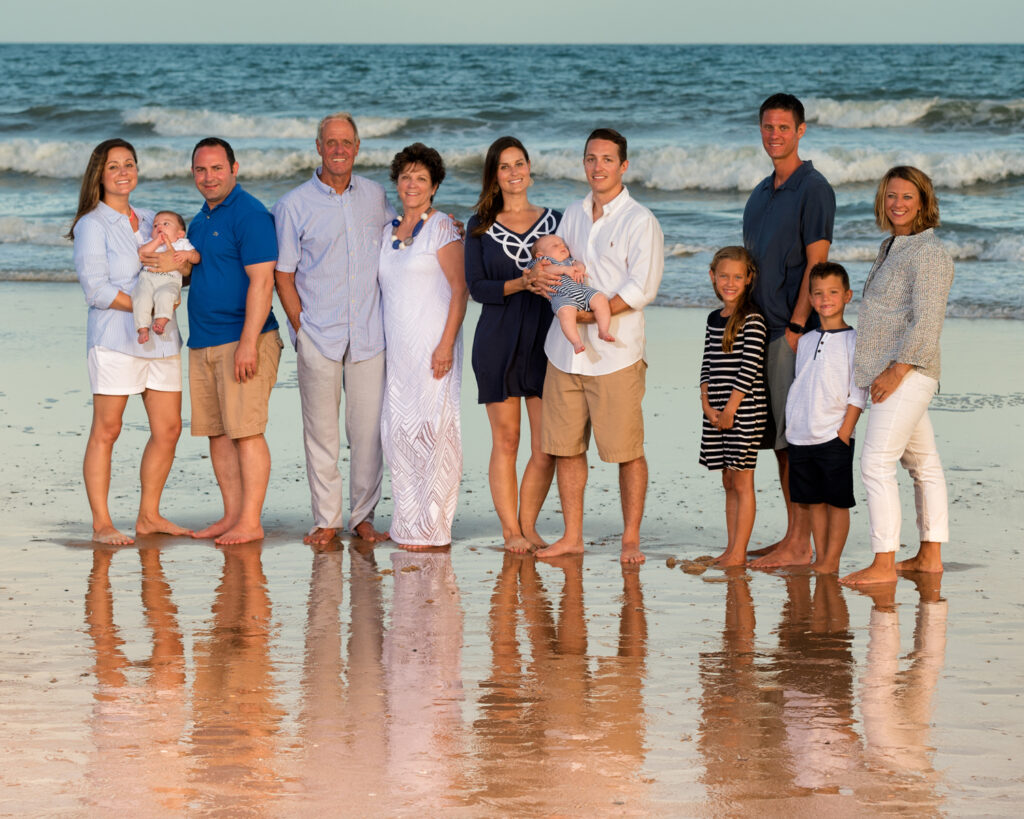 Best Extended Family Beach Portrait Photographers Wrightsville Beach NC